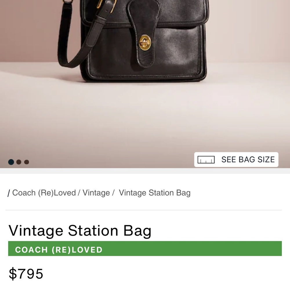 Vintage Brown Leather Coach Station Bag / Crossbody 🤎🎬 - Picture 16 of 16